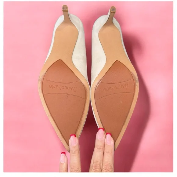 Franco Sarto Women's Cream Tudor Suede Heel - Picture 7 of 11